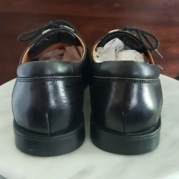 Think! Women's Vintage Punk Gothic Leather Lace-Up Shoes 7 Oxford Black Academia - Picture 6 of 8